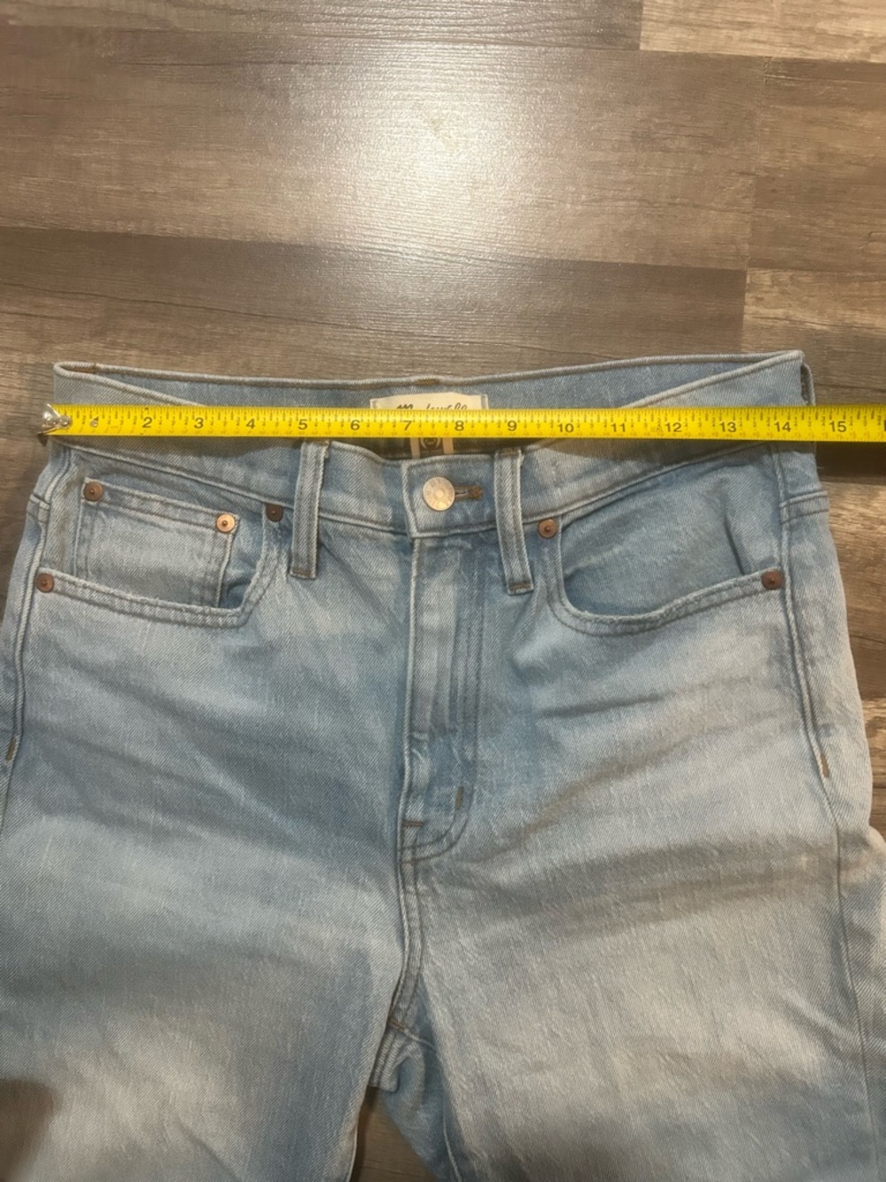 Madewell Light Blue Denim Jeans with Contrast Stitching - Picture 6 of 7